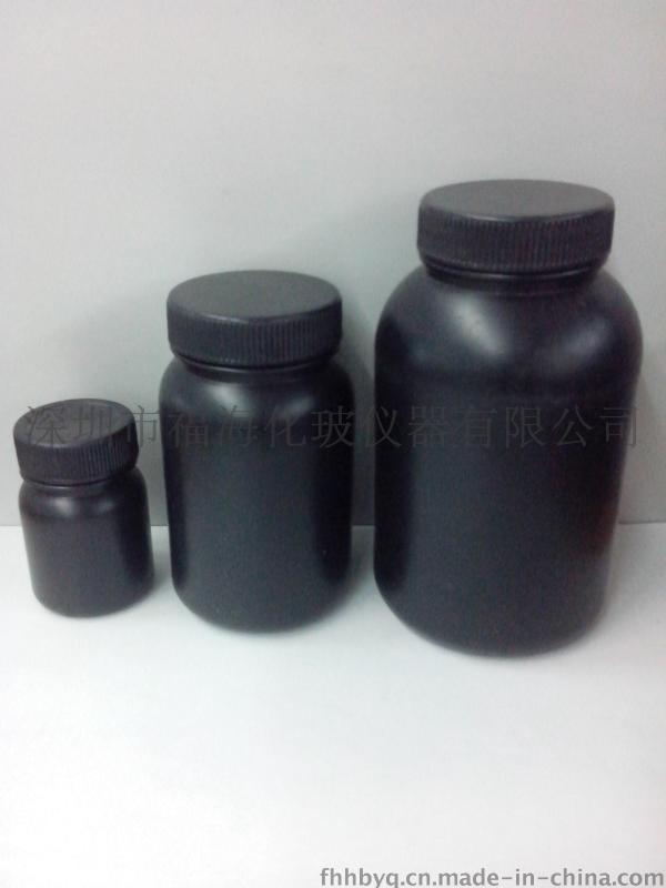 黑色塑料广口瓶1000ml黑色塑料瓶1000ml塑料圆瓶塑料样品瓶